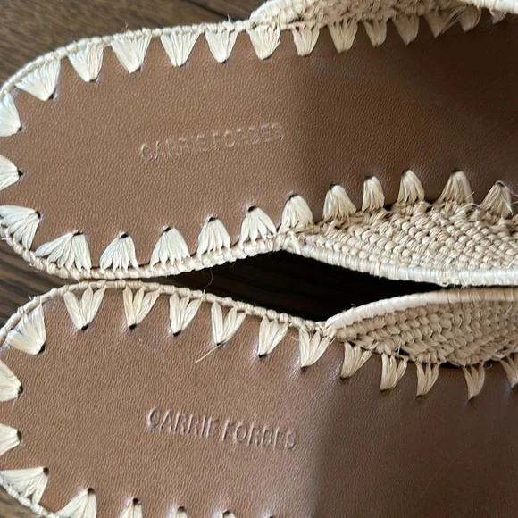 CARRIE FORBES Karim woven raffia wedges in excellent unworn condition. - Picture 4 of 6